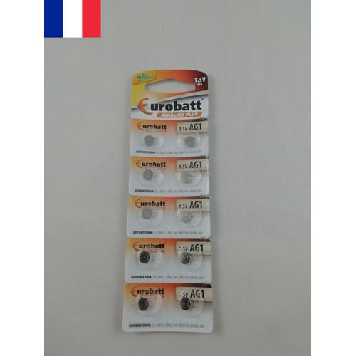 5x Pile Bouton AG1 1,5V Alkaline + 0% Mercure G1 LR621 LR60 SR621W 164