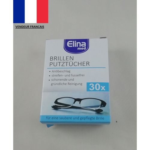 30 Lingettes Nettoyantes Pour Verre Lunettes Écrans Smartphone Optiques 