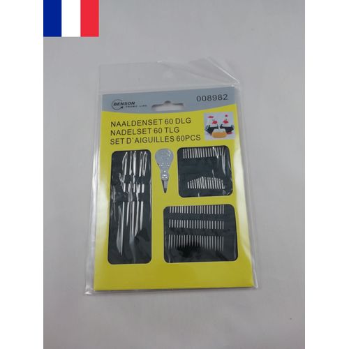 Set 60pcs Aiguilles À Coudre Acier Inoxydable Aiguille Outil Main Couture Fil