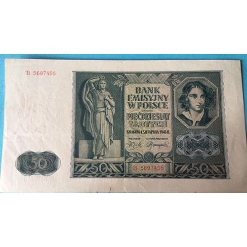 Billet Pologne 50 Zloty 1941