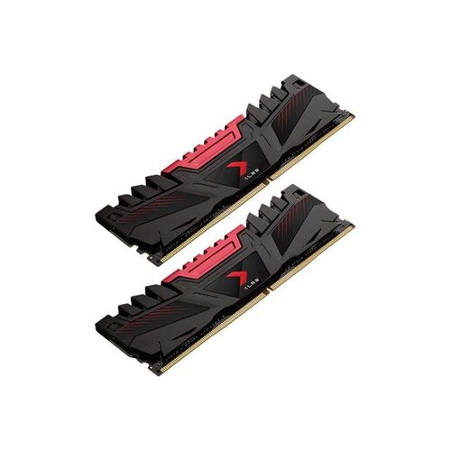 PNY XLR8 - DDR4 - module - 32 Go: 2 x 16 Go - DIMM 288 broches - 3200 MT/s / PC4-25600 - CL16 - 1.35 V - mémoire sans tampon - non ECC
