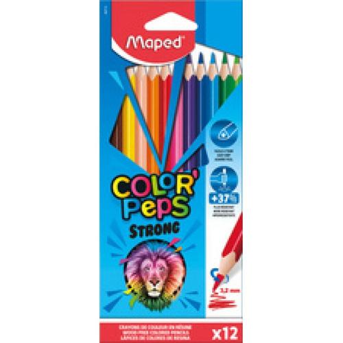 Maped Maped Crayon De Couleur Color'peps Strong, Étui Carton De 18