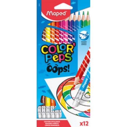 Maped Maped Dreikant-Buntstift Color'peps, Radierbar, 12er Etui