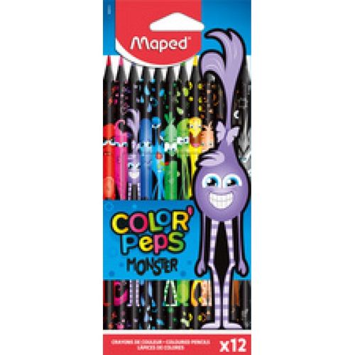 Maped Maped Dreikant-Buntstift Color'peps Monster, 24er Kartonetui