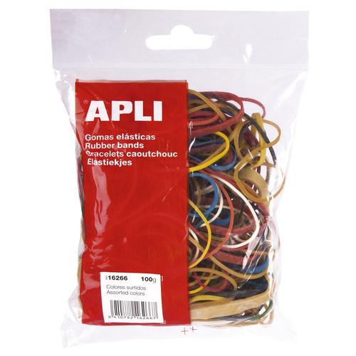 Apli Sachet 100 G Bracelets Élastiques Caoutchouc Naturel Taille Et Couleur Assorties