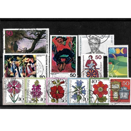 Allemagne- Rfa -Lot De 12 Timbres Oblitérés-Très Bon Etat
