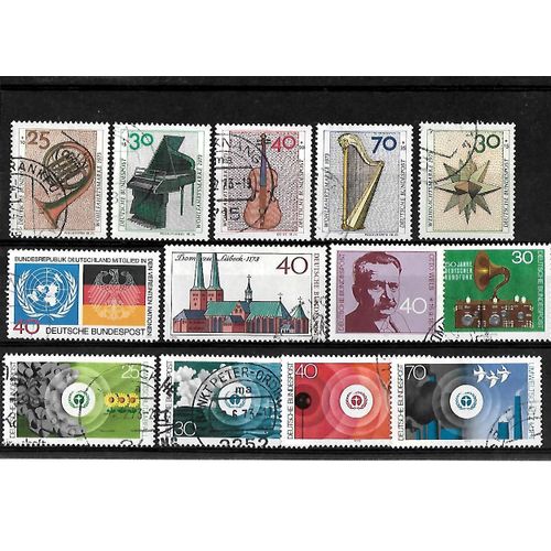 Allemagne- Rfa -Lot De 13 Timbres Oblitérés-Très Bon Etat