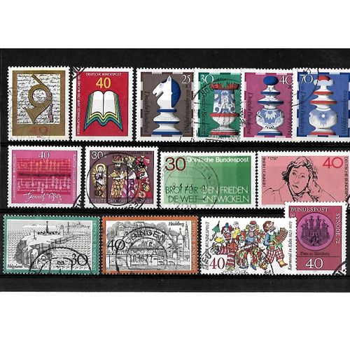 Allemagne- Rfa -Lot De 14 Timbres Oblitérés-Très Bon Etat
