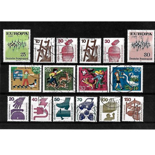 Allemagne- Rfa -Lot De 16 Timbres Oblitérés-Très Bon Etat