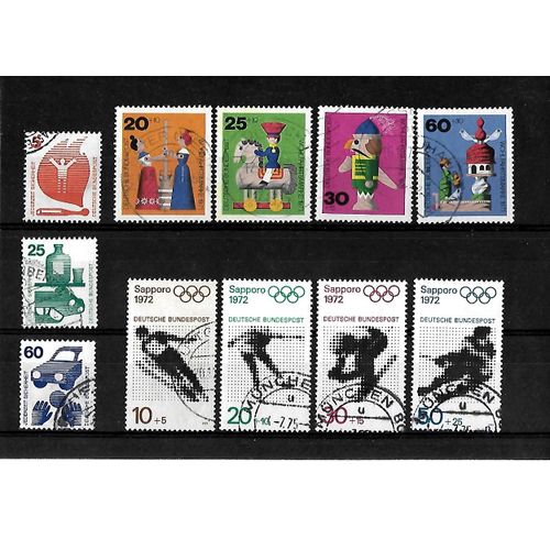 Allemagne- Rfa -Lot De 11 Timbres Oblitérés-Très Bon Etat