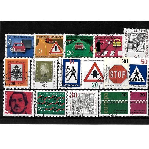 Allemagne- Rfa -Lot De 16 Timbres Oblitérés-Très Bon Etat