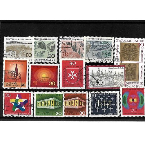 Allemagne- Rfa -Lot De 14 Timbres Oblitérés-Très Bon Etat