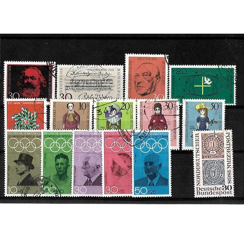 Allemagne- Rfa - Lot De 15 Timbres Oblitérés-Très Bon Etat