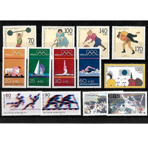 Allemagne- Rfa - Lot De 13 Timbres Neuf**-Gomme Intacte- 1 Er Choix
