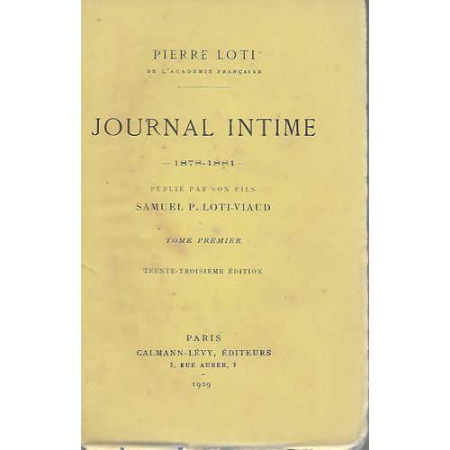 Journal Intime, Publié Par Son Fils Samuel Viaud T.3.