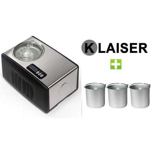 KLAISER W41 Pack Turbine à glace Professionnel + Set 3 Bols - Livré avec avec livre de 62 recettes