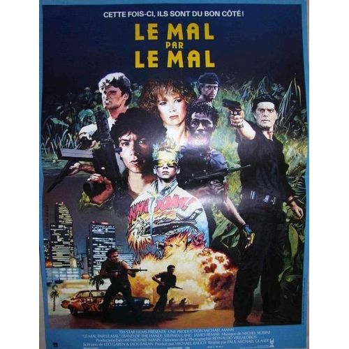 Le Mal Par Le Mal / Band Of The Hand - Affiche Originale De Cinéma - Format 40x60 Cm - Un Film De Paul Michael Glaser Avec Stephen Lang, Michael Carmine, Lauren Holly - Année 1986