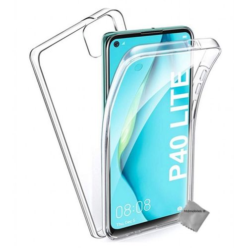 Housse Etui Coque Silicone Gel 360 Integrale Huawei P40 Lite + Verre Trempe - Transparent