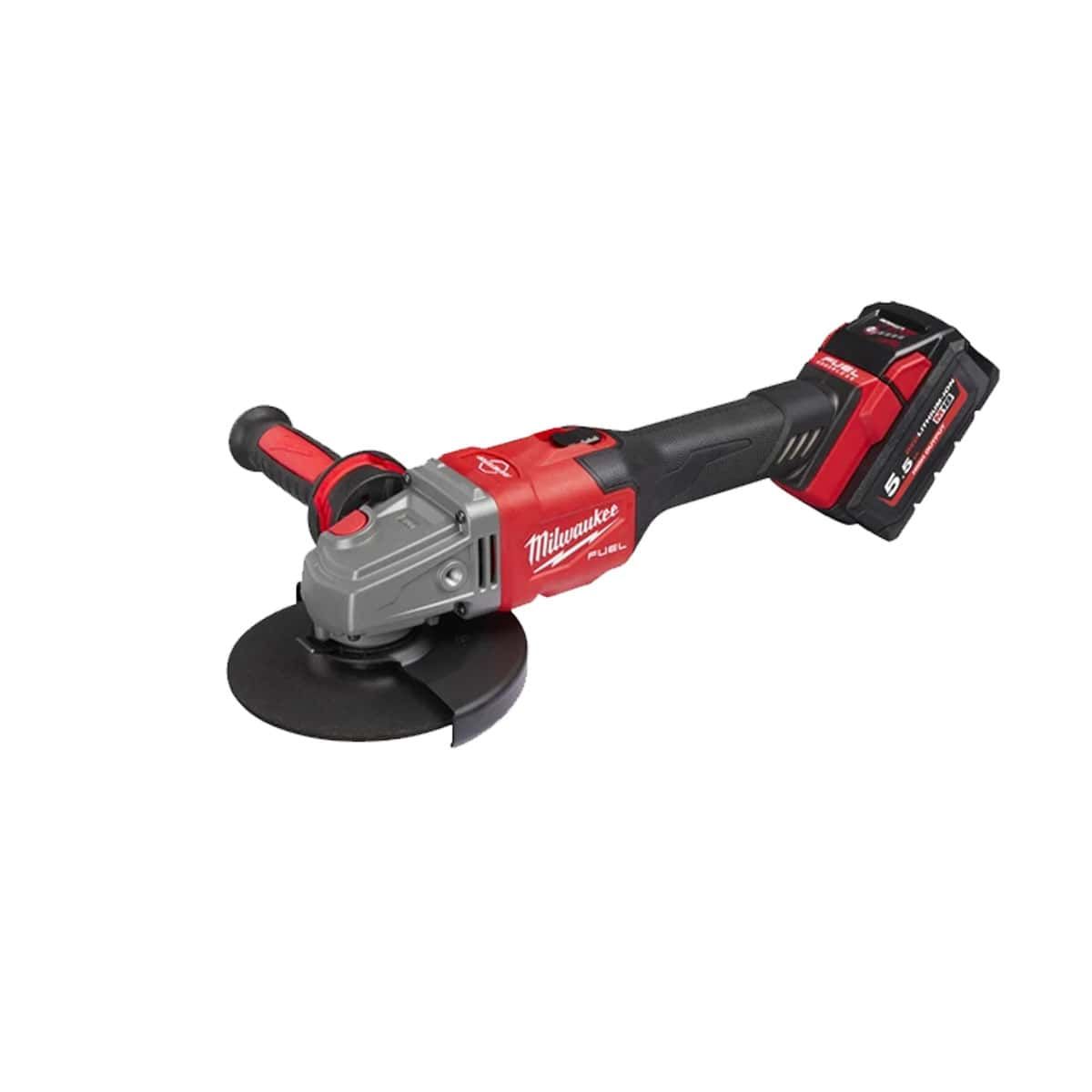 Milwaukee M18 FHSAG125XB-552X Meuleuse d'Angle FUEL 18V , 5,5 Ah, 125mm DMS , RAPID STOP 4058546287078