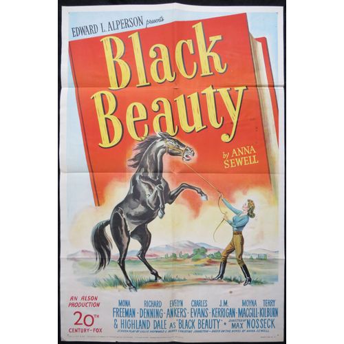 Black Beauty - Prince Noir * Max Nosseck - 1946 - Usa - 69x104 Cm - Affiche De Cin?ma Originale Usa 1946 - Movie Poster * Mona Freeman ; Richard Denning ; Evelyn Ankers * Roman D'anna Sewell - Cheval