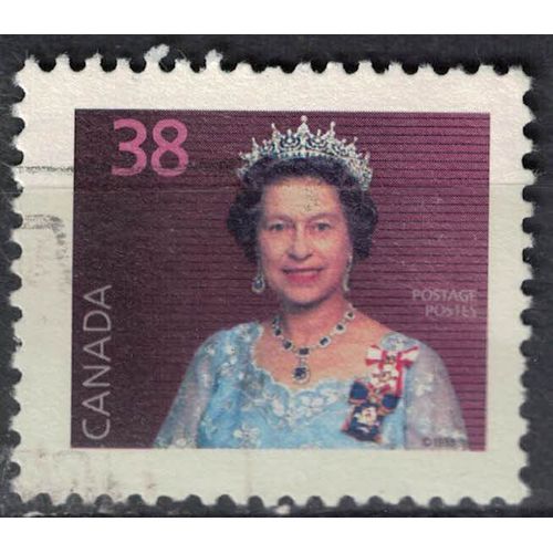 Canada 1988 Oblitéré Used Queen Elizabeth Ii Reine 38 Cents Su