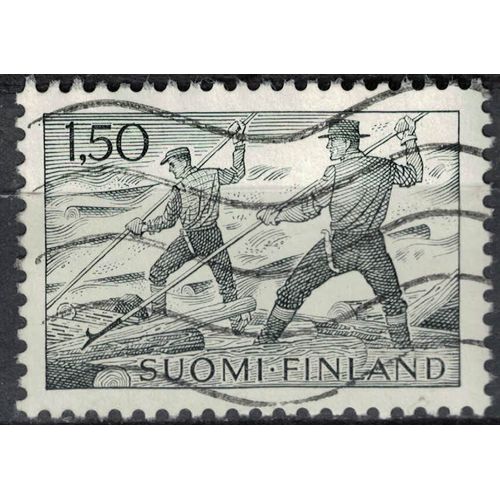 Finlande 1974 Oblitéré Used Métiers Flottage Du Bois Su