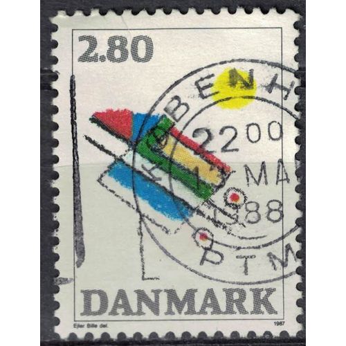 Danemark 1987 Oblitéré Used Art Peintures Soleil Su