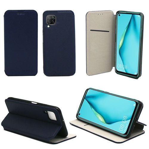 Etui Bleu Pour Huawei P40 Lite Protection Portefeuille Bleue À Rabat Avec Porte Cartes