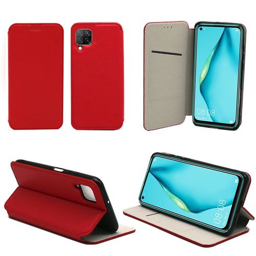 Etui Rouge Pour Huawei P40 Lite Protection Portefeuille À Rabat Avec Porte Cartes