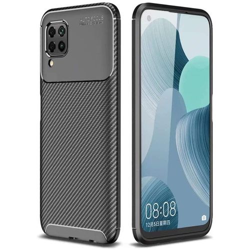 Coque Brossée Noire Pour Huawei P40 Lite New Carbon Fiber Antichoc