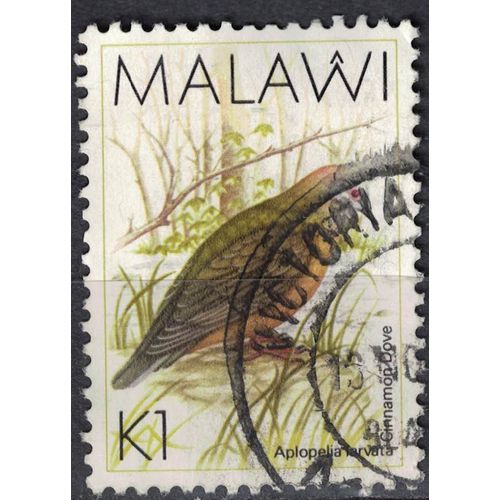 Malawi 1988 Oblitéré Used Bird Oiseau Aplopelia Larvata Pigeon À Masque Blanc Su