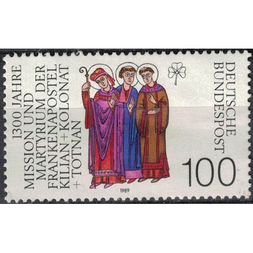 Allemagne 1989 Used 1300 Ans Mission Et Martyre Des Apôtres Kilian Kolonat Totnan