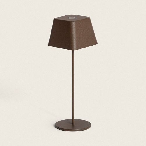 Lampe À Poser Led Extérieure Portative Aluminium 1,2 W Avec Batterie Rechargeable Willy Rouille