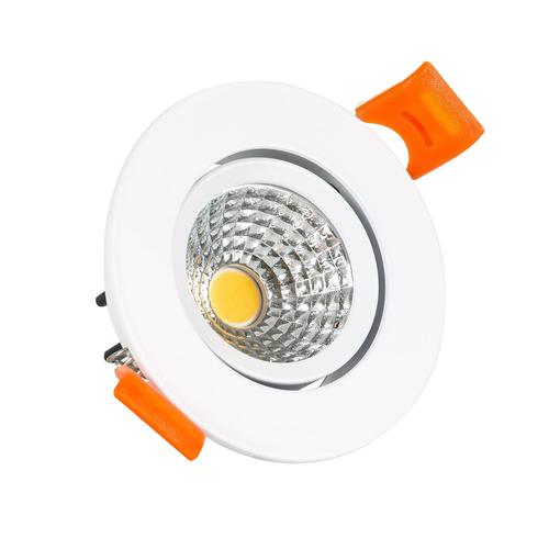 Spot Led Downlight Cob Orientable Rond 5w Blanc Coupe Ø 70mm Cri92 Expert Color Blanc Neutre 4000k