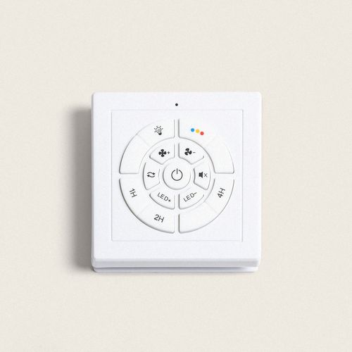 Ventilateur de Plafond Silencieux Fleves 132cm Motor DC Sans Lumière Contrôleur mural + télécommande Noir Bois Foncé Oui