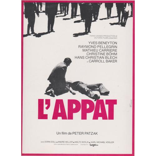 Affichette / Synopsis Du Film " L'appât " De Peter Patzak 1976