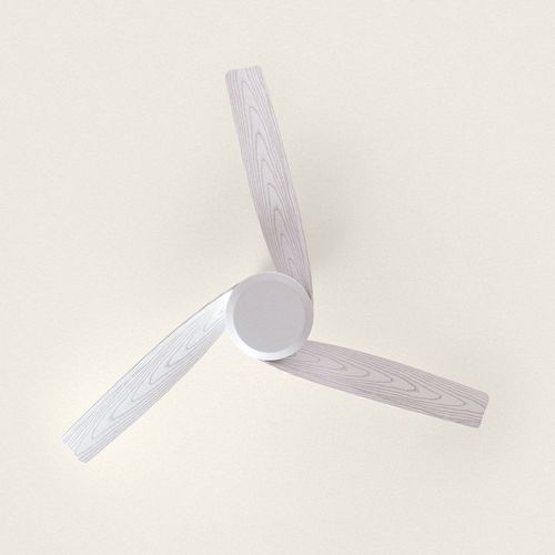 Ventilateur de Plafond Silencieux Eubea 132cm Motor DC Sans Lumière Contrôleur mural + télécommande Bois blanc Bois Blanc Oui