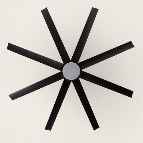 Ventilateur de Plafond Silencieux Hidra Noir 157cm Motor DC Avec lumière Télécommande Oui