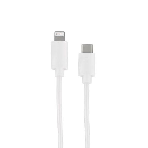 Câble lightning mâle/USB-C mâle 1 m - blanc