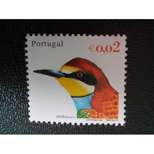 Timbre Portugal Yt 2549 Guêpier D'europe (Merops Apiaster) 2002 ( 060404 )