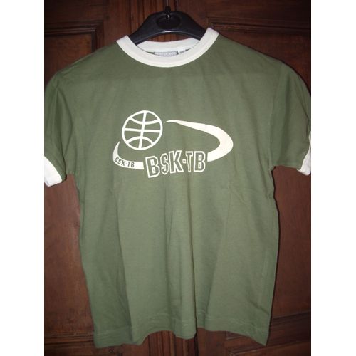 T-Shirt Kaki Taille 8ans Motifs Écru