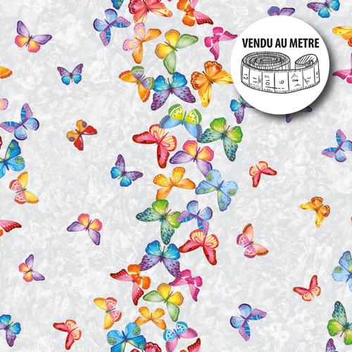 Toile Cirée Au Mètre - Largeur 140 Cm - Papillon - Multicolore Multicolore