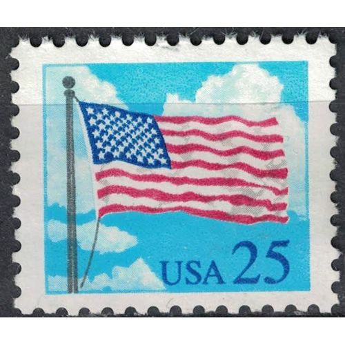 Etats Unis 1988 Oblitéré Used Flag And Clouds Drapeau Et Nuages Su