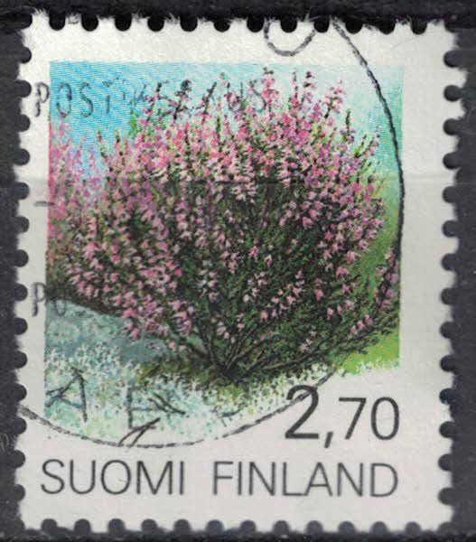 Finlande 1990 Oblitéré Used Plante Vivace Calluna Vulgaris Callune Su