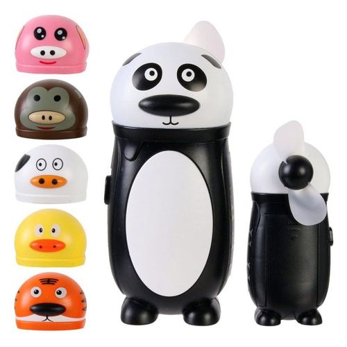 1 ventilateur de poche animaux tigre singe panda a pile 10 cm mode