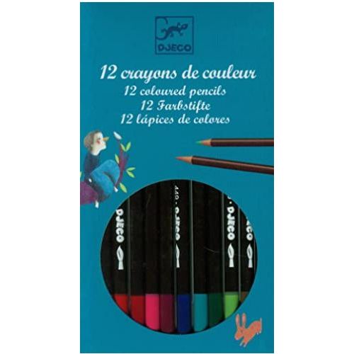 12 Crayons De Couleurs Aquarellables Djeco