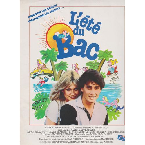 Affichette Synopsis Du Film " L'été Du Bac " De George Bowers 1984