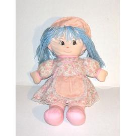 poupée de chiffon cheveux en laine cuddle wit vintage peluche