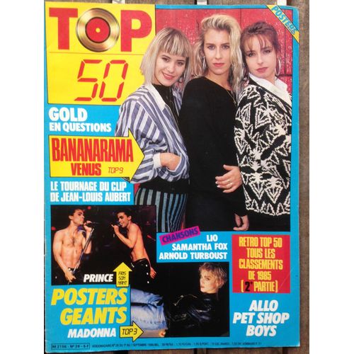 Top 50 N° 26 Du 1er Au 7 Septembre 1986 - Banarama Gold Jl Aubert Pet Shop Boys Revue Magazine