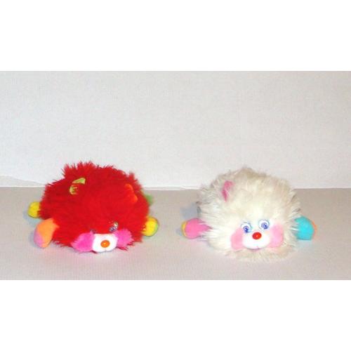 Popples Mini Puffling Popples Rouge Et Blanc Doudou Peluche Lot De 2 Mattel 1987 Vintage